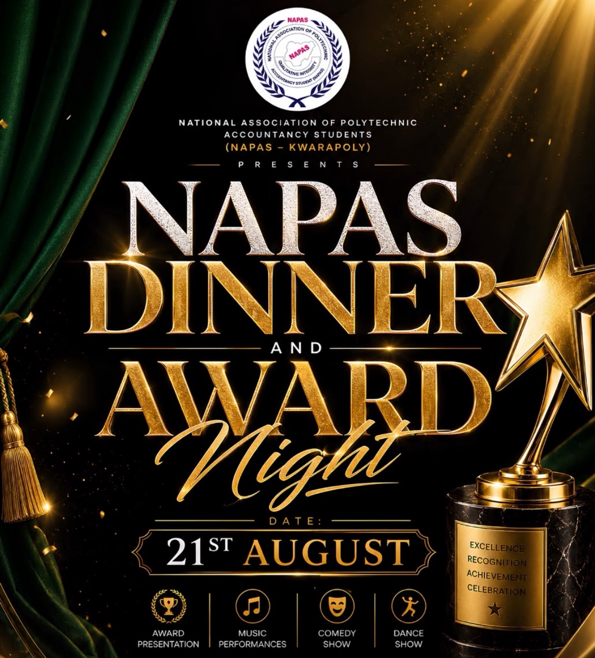 NAPAS Dinner & Award Night 2026 event flyer